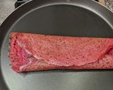 A picture of step 5 of Beetroot dosa.