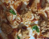 A picture of step 3 of Chicken fajita pizza 🍕.