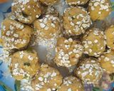 A picture of step 3 of Leftover poha,oats and potato roll with saucy dip.