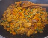 Paradicsomos - zöldséges csirkemellfilé rizzsel /egytàlètel/🍅🐣🌽🥕🧅🫛🍄🟫🍛 recept fázis 3 fotója