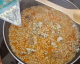 Foto del paso 5 de la receta: Risotto de calabaza, champiñones, gorgonzola y crusty de salmón