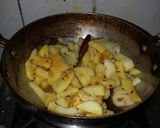 A picture of step 4 of Aloo onion bhujiya.