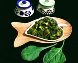A picture of step 14 of Palak Paneer.