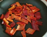 A picture of step 1 of Ricotta and Bell Pepper Ravioli in Special Carbonara.
