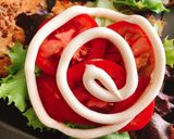 Hình bước làm 5 của món Burger Nguyên Cám Kẹp Gà Tây Gia Vị Ý