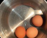 A picture of step 1 of Japanese egg sandwiches.