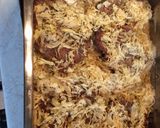 Káposztás tepsis tarja recept fázis 4 fotója