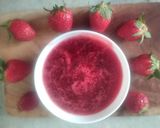 A picture of step 4 of Strawberry 🍓 Rabdi (with compote).