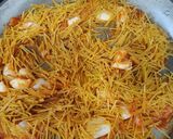 A picture of step 6 of Fideuá with Cuttlefish, Shrimp, and Aioli.