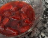 A picture of step 1 of Strawberry pomegranate mocktail.