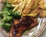 Foto langkah ke 6 dari resep Ayam katsu saos bbq + telur.