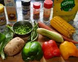 A picture of step 1 of Russian salad.