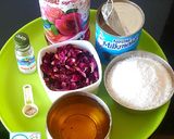 A picture of step 1 of Instant Rose Coconut Ladoo.