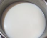 A picture of step 1 of Milky vanilla curd with Orange jelly.