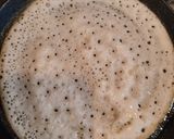 A picture of step 2 of Dosa with Sambhar and coconut chutney.