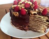 Foto del paso 19 de la receta Tarta de tortitas americanas y chocolate