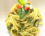 A picture of step 5 of Arugula, Cherry Tomato, and Almond Pesto.