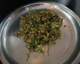 A picture of step 1 of Neem flower sabzi.