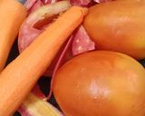 A picture of step 1 of Tomato carrot soup.