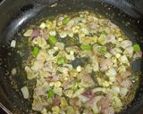 A picture of step 2 of Mooli ki bhaji.