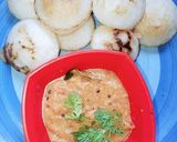 A picture of step 2 of Kara chutney.