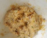 A picture of step 1 of Cheese stuffed rice fritters.