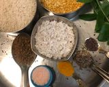 A picture of step 1 of Khara Pongal (Khichadi).