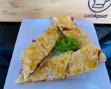 Sonkás-sajtos görög rétes recept fázis 6 fotója