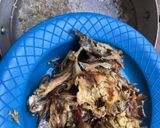 A picture of step 1 of Miyan dried karkashi.