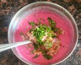 A picture of step 4 of Beetroot mini uttapam.