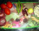 A picture of step 1 of Kathiyavadi chicken curry.
