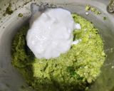 A picture of step 2 of Green Moong Dhokla.
