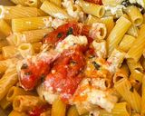 A picture of step 7 of The TIK TOK Tomato Feta Pasta.