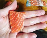 A picture of step 1 of Salmon with Egg and Cheese Sauce (BLW).