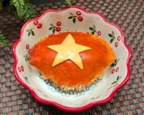 Hình bước làm 4 của món Cua farci tạo hình lá cờ