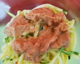 "Zucchini Nudeln" im Glas mit 🥢asia 🥜Erdnuss-Sauce Rezeptschritt 8 Foto