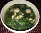 Hình bước làm 3 của món Canh mướp rau đay nấu mọc