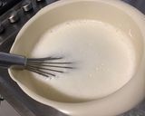 Une image de l'étape 5 de Flan pâtissier à la compote de prunes et pêches.