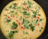 A picture of step 3 of Scrambled Egg,Kale,Parsley Healthy Breakfast #Kitchenwordsearch.