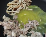 Foto del paso 2 de la receta: Sánduche🥯de pollo🍗y jamón🥓hawaiano🍍con queso🧀🥯🥪..