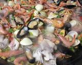 A picture of step 2 of Paella with Frozen Seafood Mix and Vegetables 🥘.
