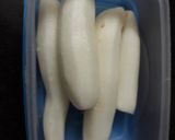 A picture of step 1 of Instant mooli pickle.