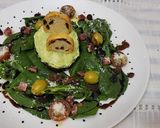 Foto del paso 10 de la receta: Aguacate con queso viejo tostado y espinacas