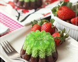 Foto langkah ke 5 dari resep Puding Lumut Pandan Cokelat gurih bangett.