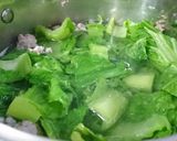 Hình bước làm 1 của món Canh cải xanh nấu thịt băm