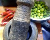 A picture of step 1 of Sundakkai (turkey berry) thogaiyal.