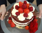 Foto del paso 2 de la receta: Red Velvet Naked cake de coco