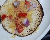 A picture of step 3 of Masala papad.
