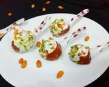A picture of step 7 of Chocolate Golgappe Stuffed with Motichur and basundi mousse.
