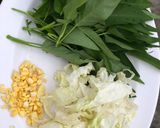 Foto langkah ke 1 dari resep Tumis sayur Kol & Kangkung.